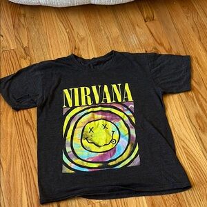 NIRVANA Black and Yellow Short Sleeve Tee
